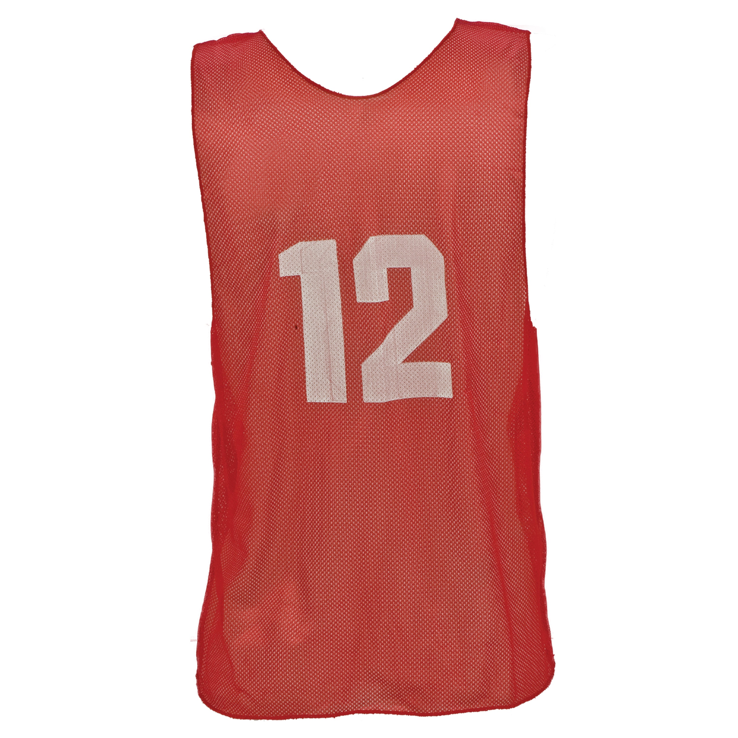 Numbered Practice Vest Adult Red