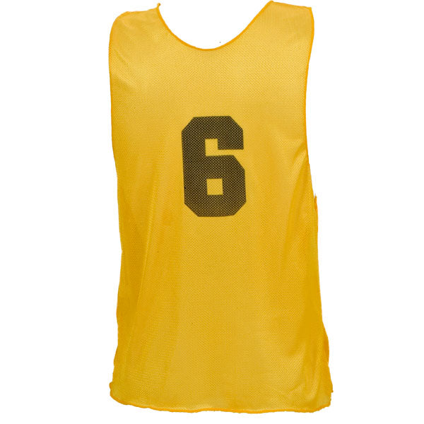 Numbered Practice Vest Adult Yellow
