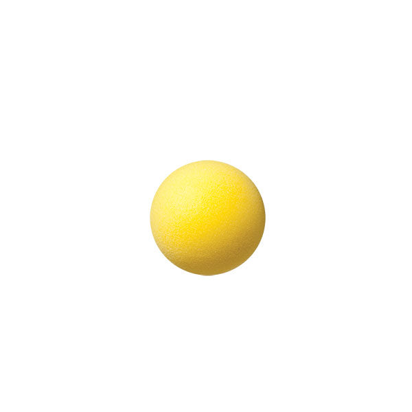 Uncoated Regular Density Foam Ball, 4", Yellow