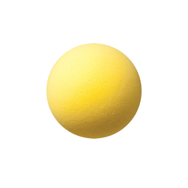 Uncoated Regular Density Foam Ball, 7", Yellow