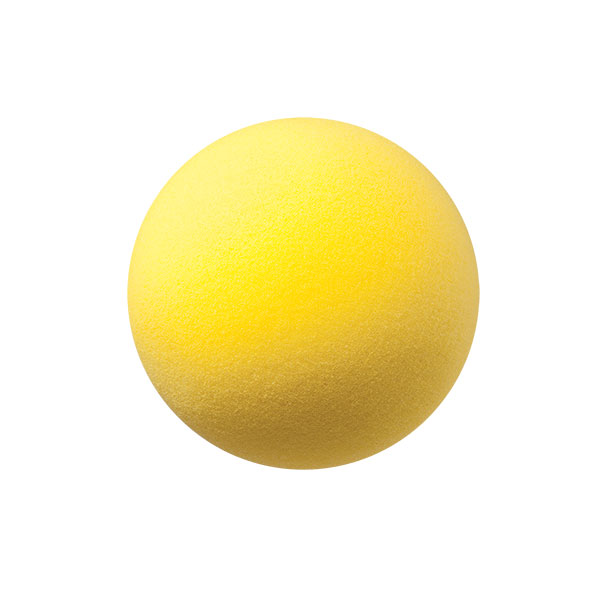 Uncoated Regular Density Foam Ball, 8-1/2", Yellow