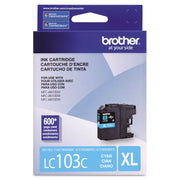 Brother Innobella LC103C Original High Yield Inkjet Ink Cartridge - Cyan - 1 Each