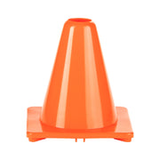6 Inch High Visibility Flexible Vinyl Cone Orange