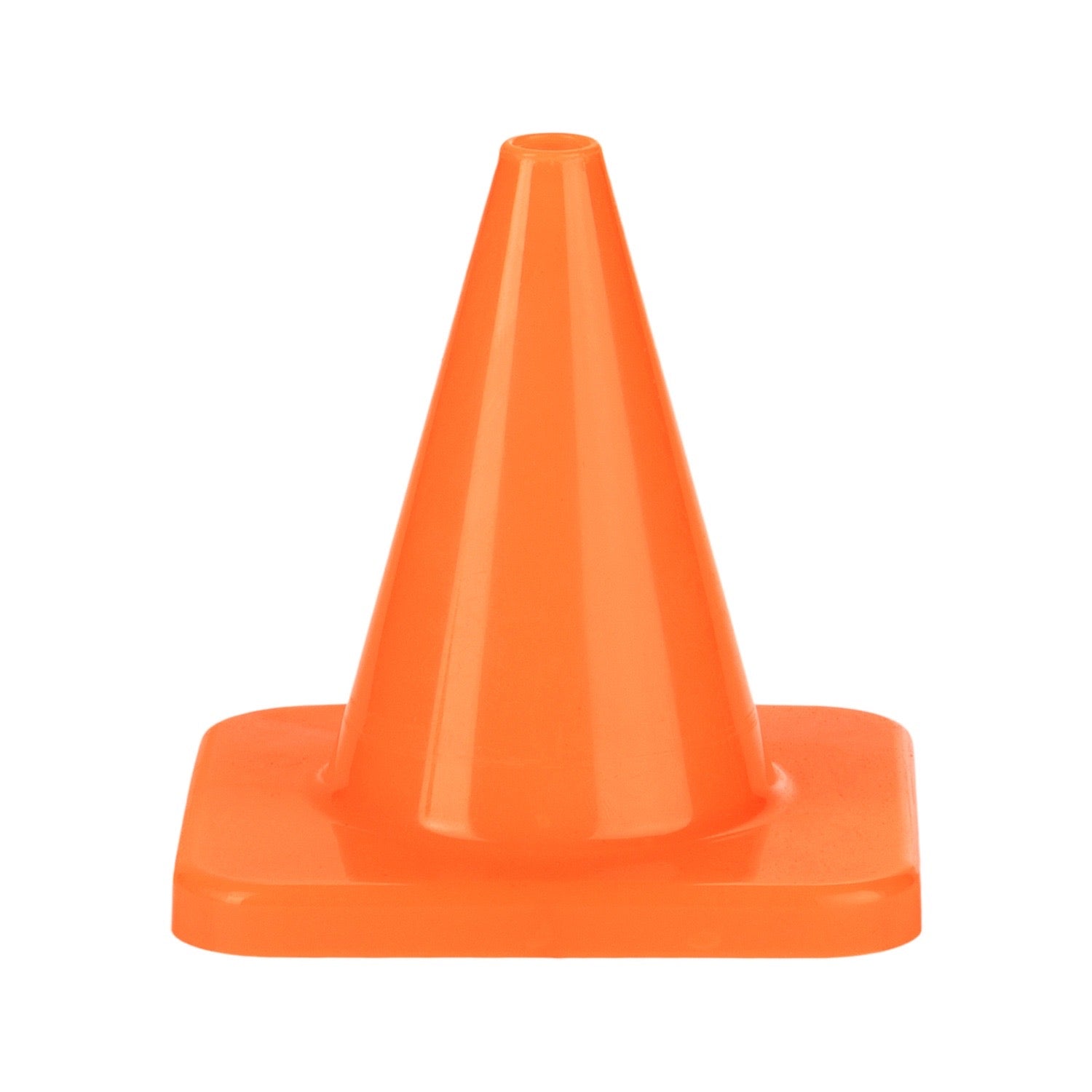 4 Inch High Visibility Flexible Vinyl Cone Orange