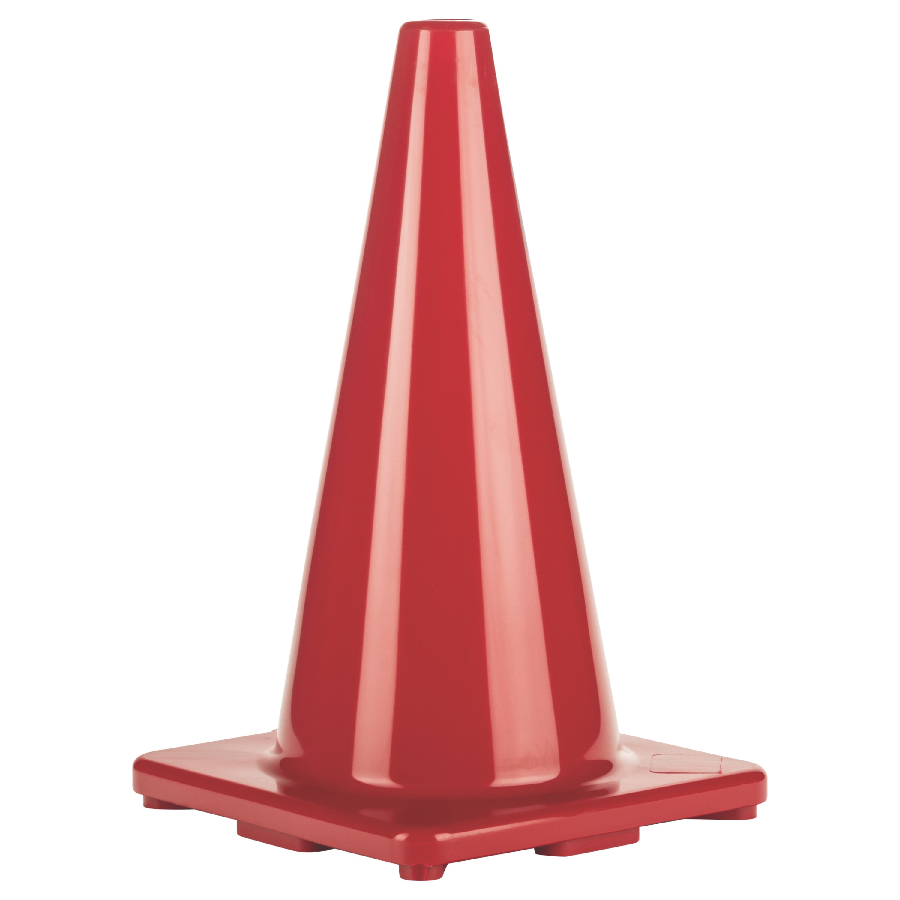 18 Inch High Visibility Flexible Vinyl Cone Red