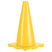18 Inch High Visibility Flexible Vinyl Cone Yellow