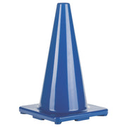 18 Inch High Visibility Flexible Vinyl Cone Blue