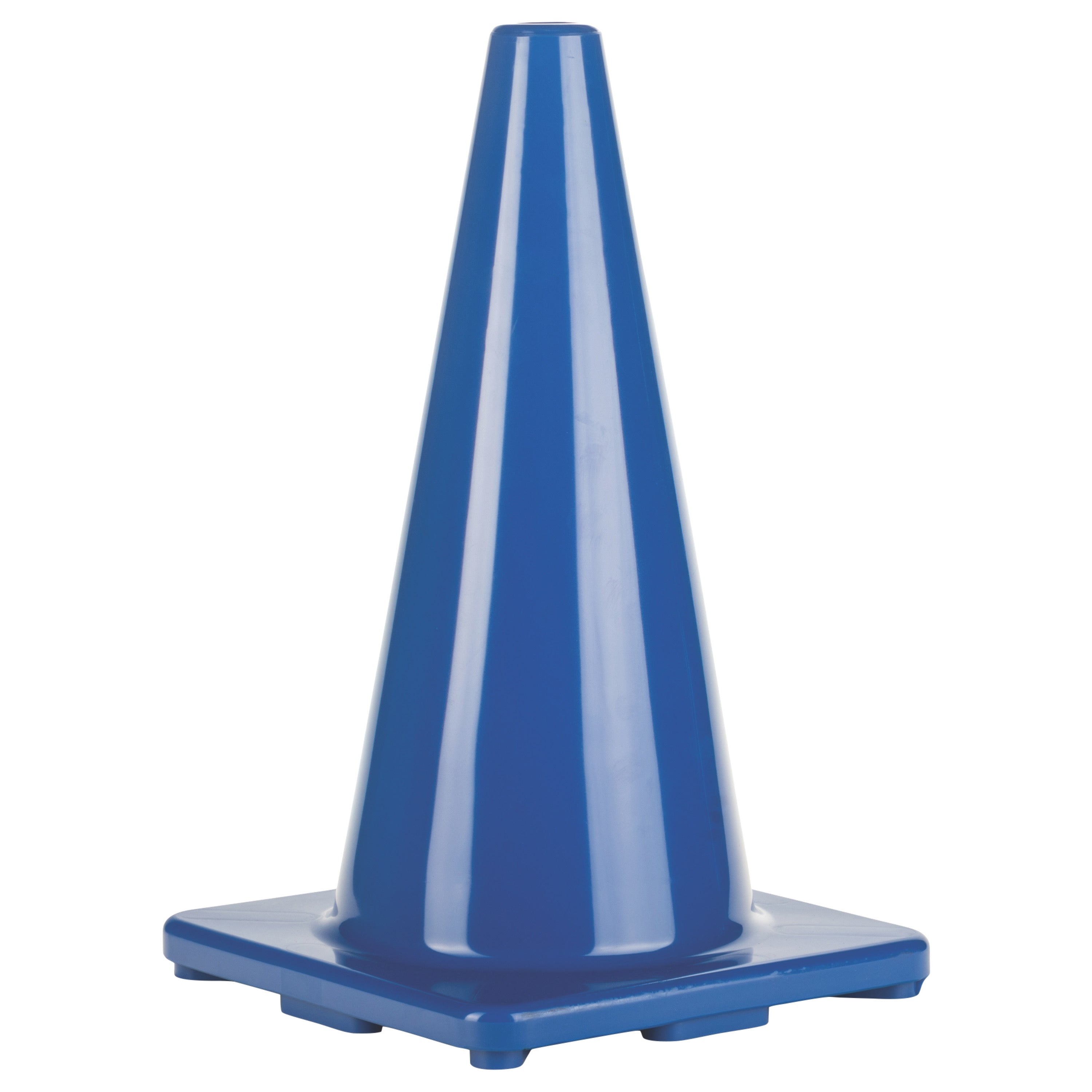 18 Inch High Visibility Flexible Vinyl Cone Blue