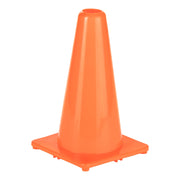 9 Inch High Visibility Flexible Vinyl Cone Orange