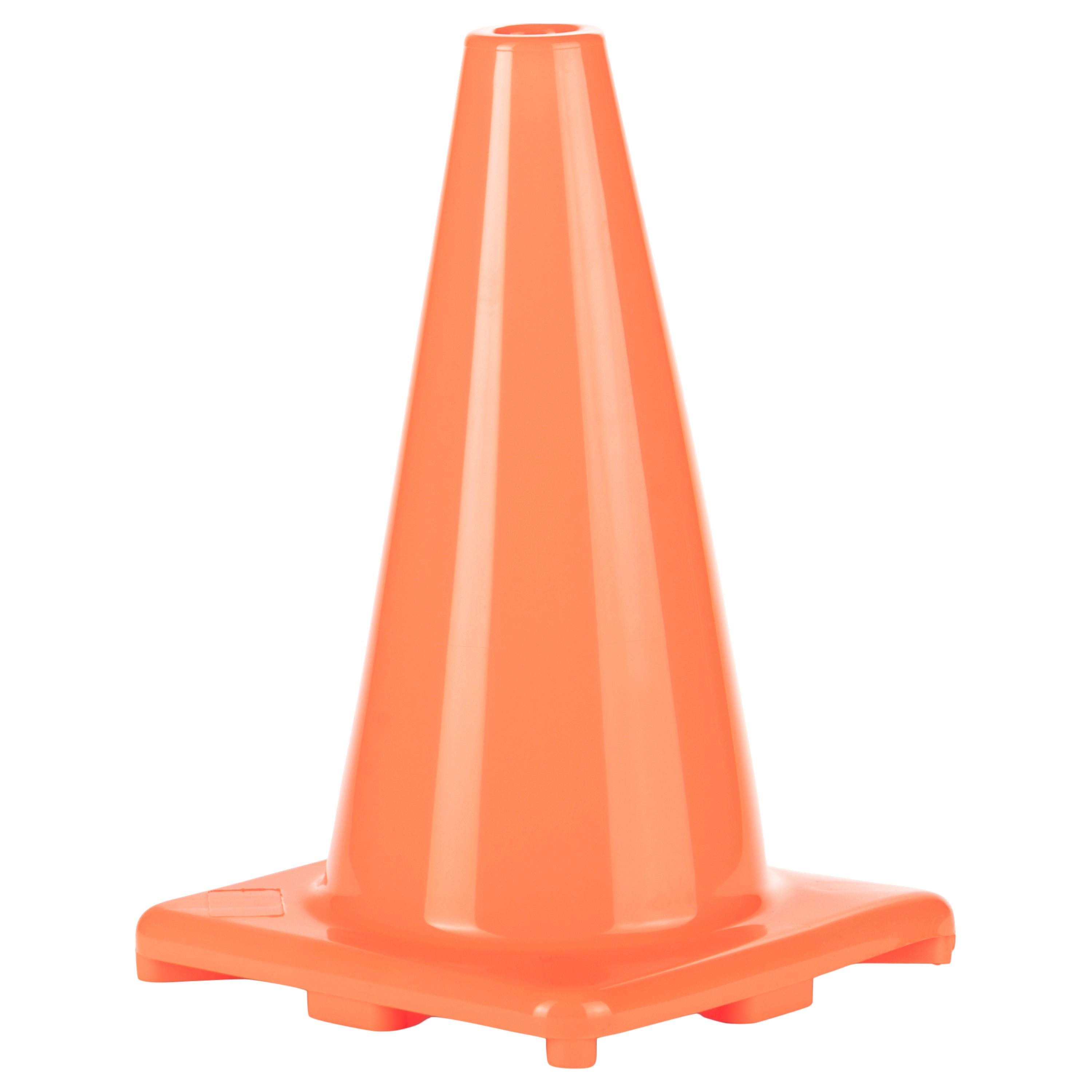 Hi-Visibility Flexible Vinyl Cone, weighted, 12", Orange