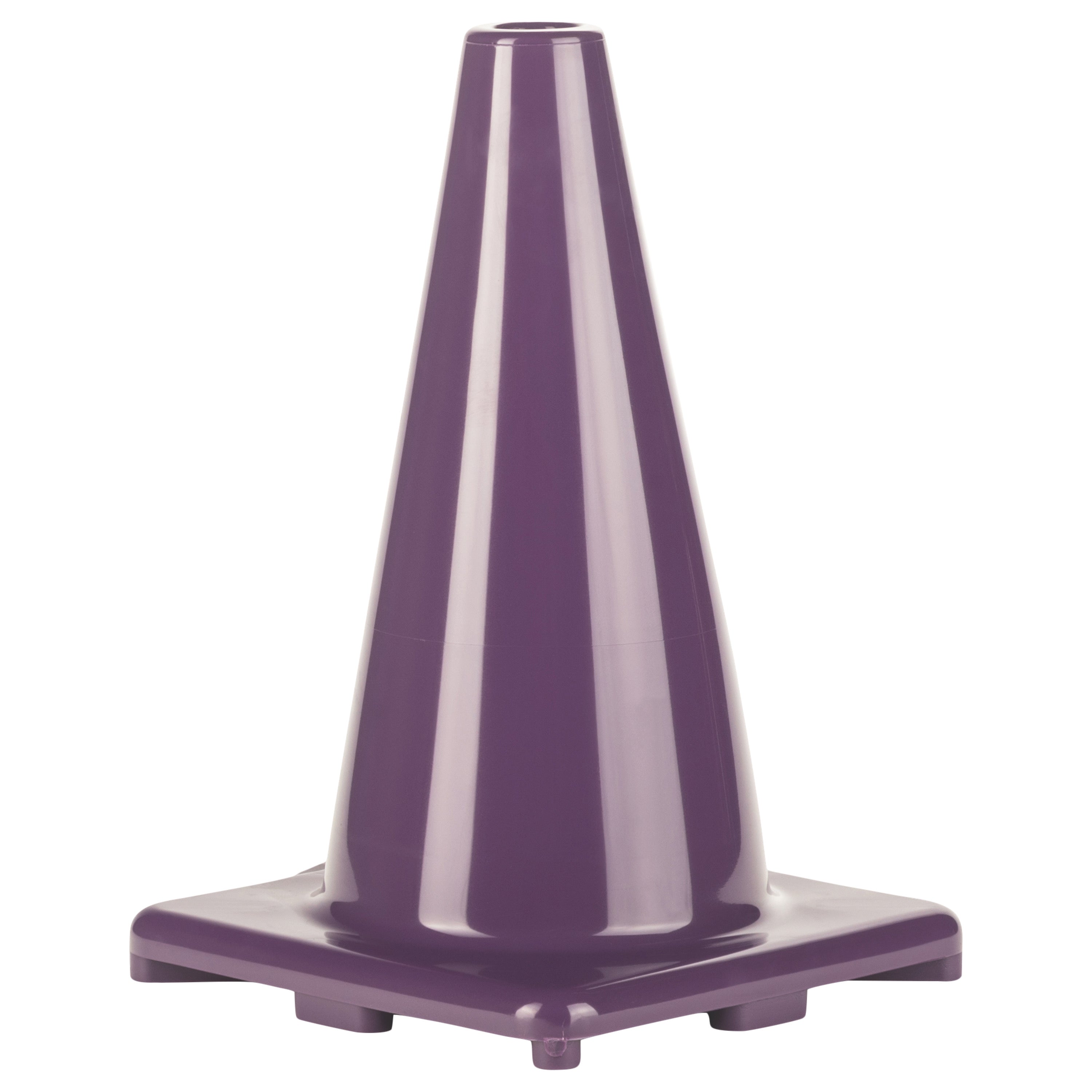 12 Inch High Visibility Flexible Vinyl Cone Purple