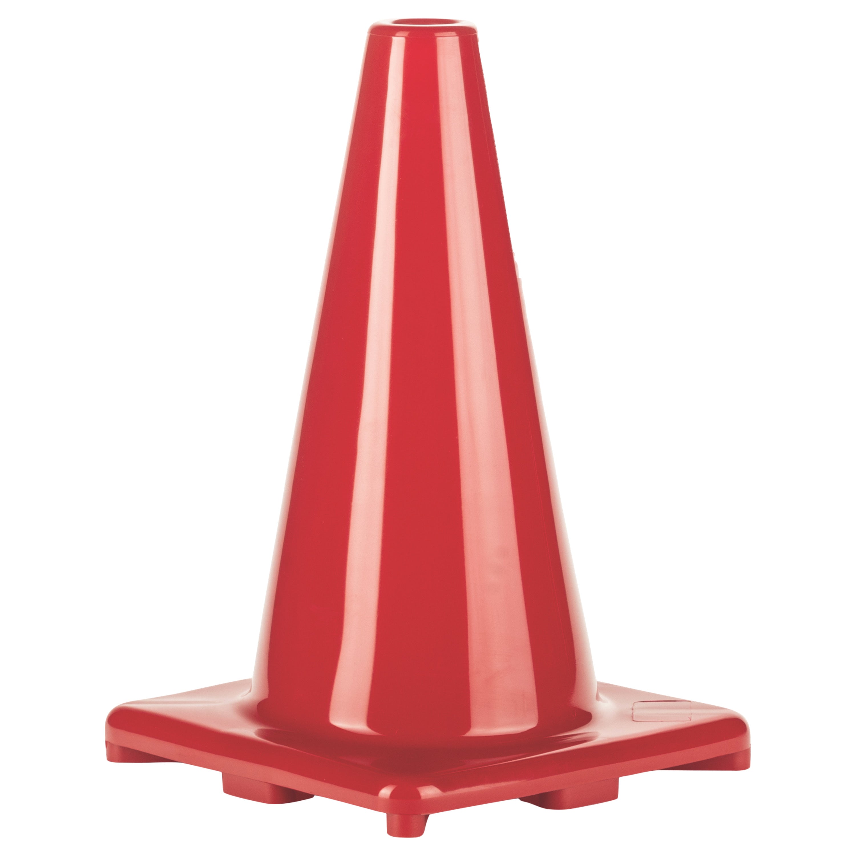Hi-Visibility Flexible Vinyl Cone, weighted, 12", Red
