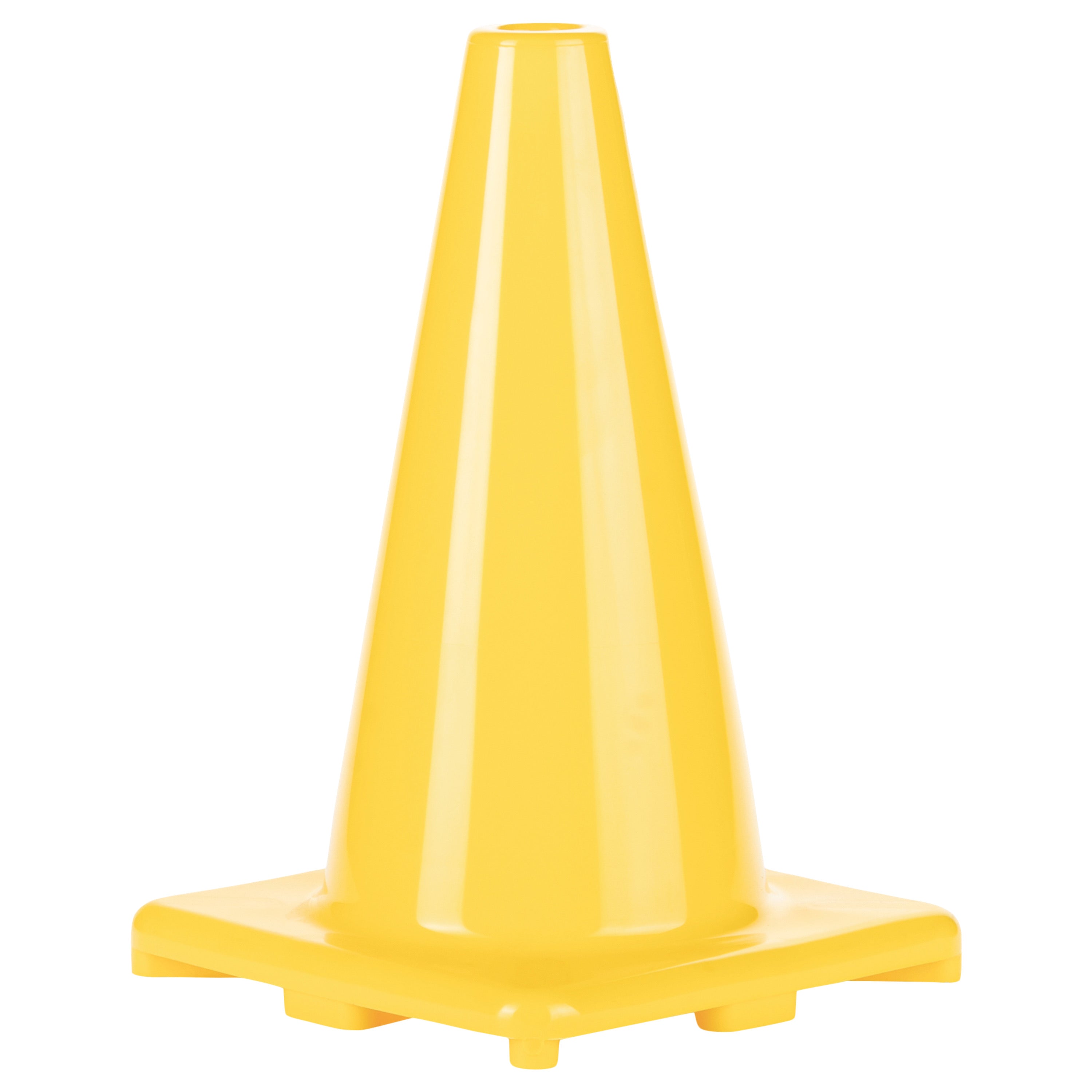 Hi-Visibility Flexible Vinyl Cone, weighted, 12", Yellow