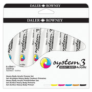 System3 Acrylic Paint, Heavy Body, Starter Set, Assorted Colors, 59ml, 6 Pieces