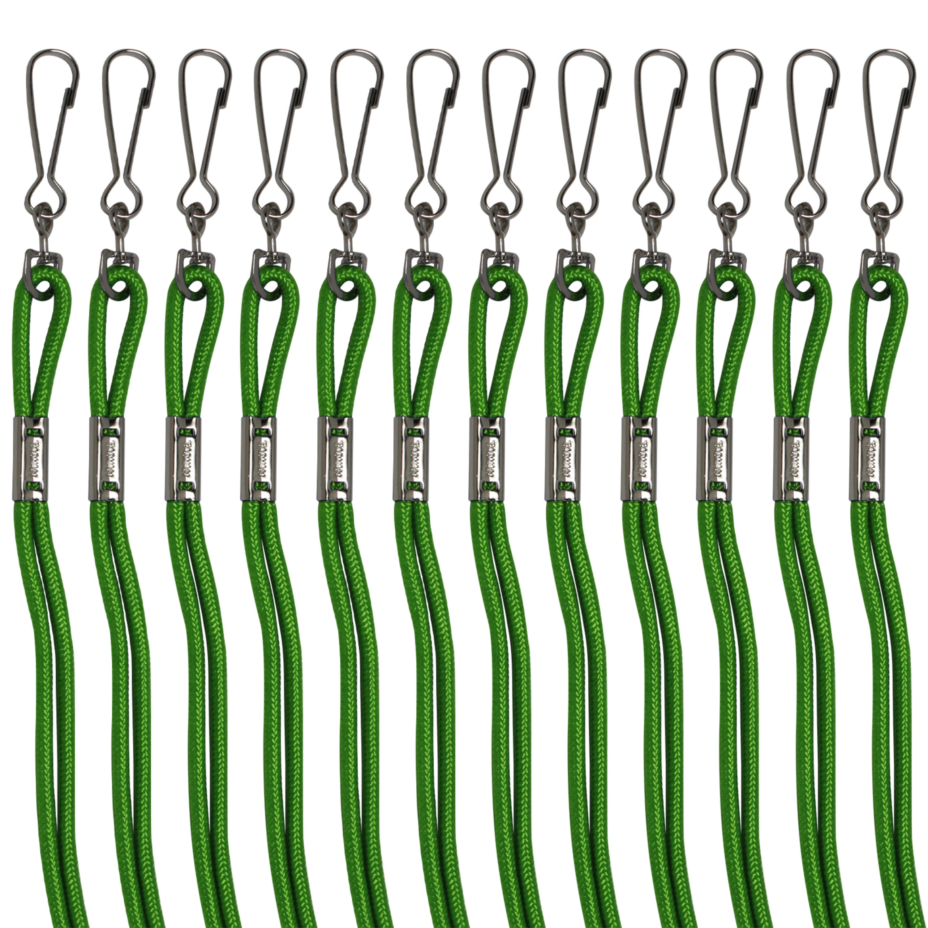 Nylon Lanyard Green Bulk