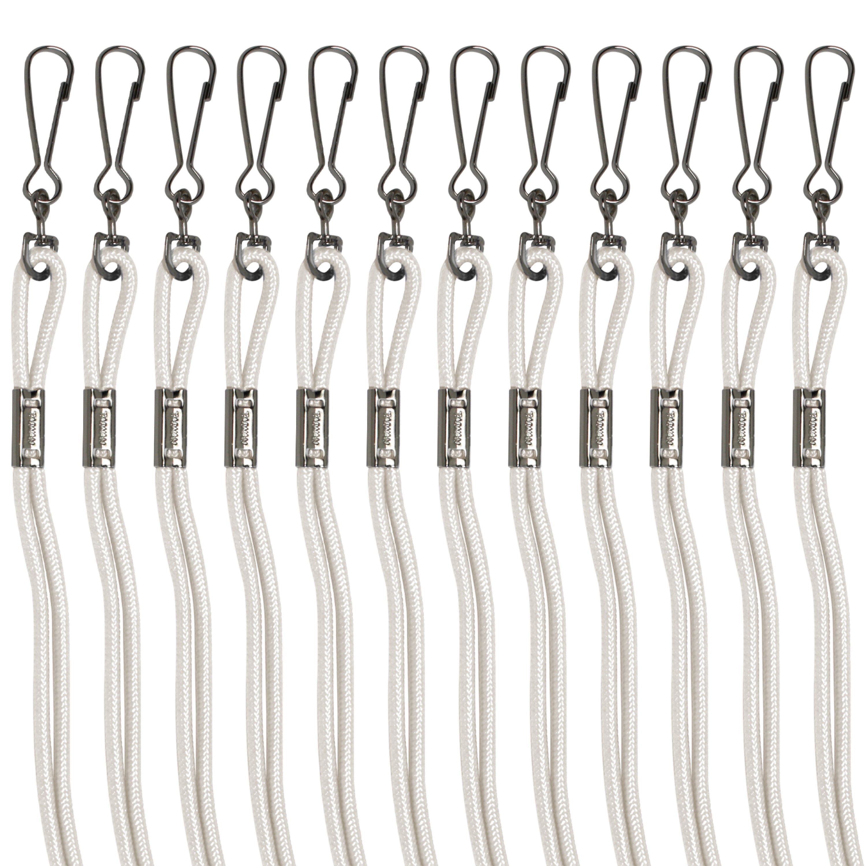 Nylon Lanyard White Bulk