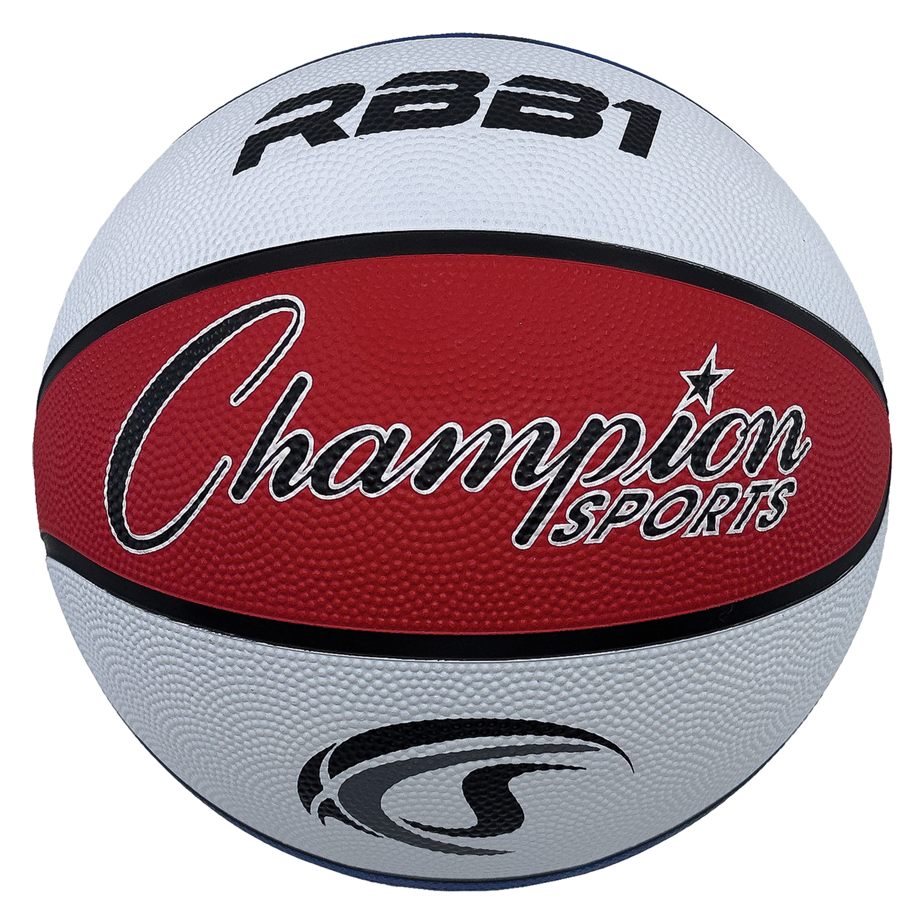 Size 7 Rubber Basketball Red, White and Blue