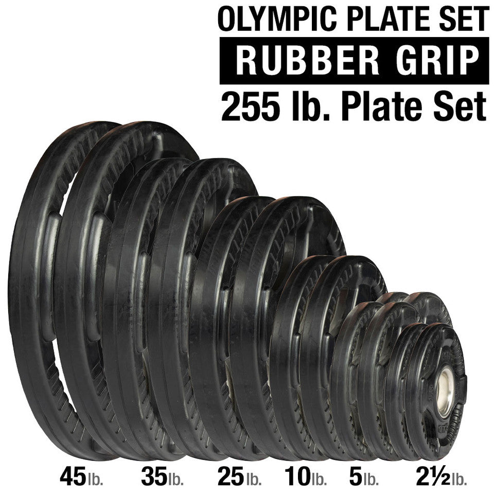 Rubber/Hand Grip/Oly Plate 255Lbs