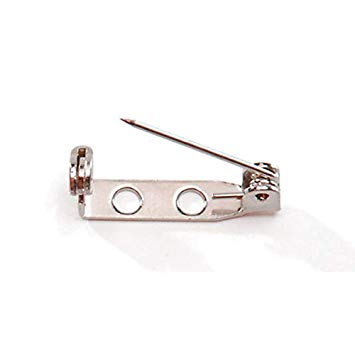 Pin Backs - Nickel Plated Steel - 3/4 Inch - 12 Pieces