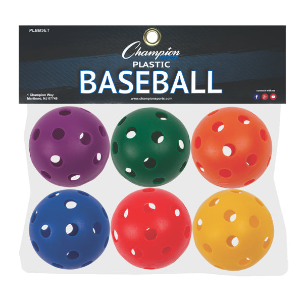 Plastic Baseballs, Set of 6