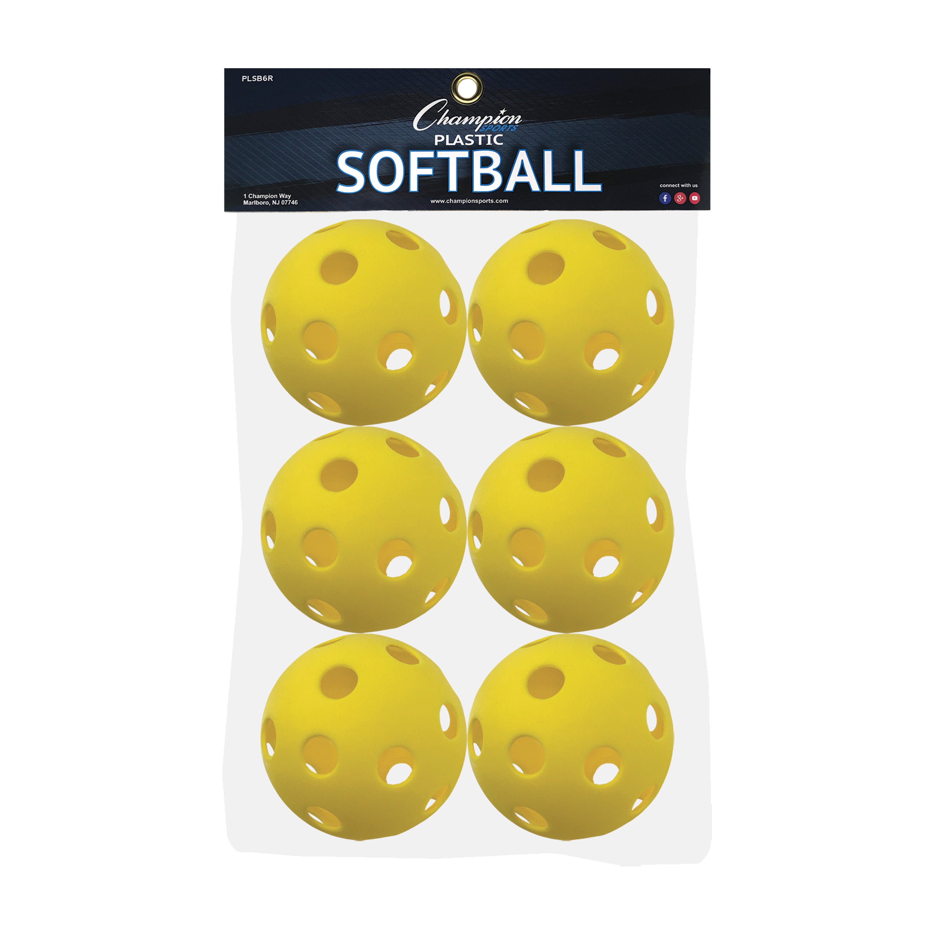 Plastic Softball 6 Pack