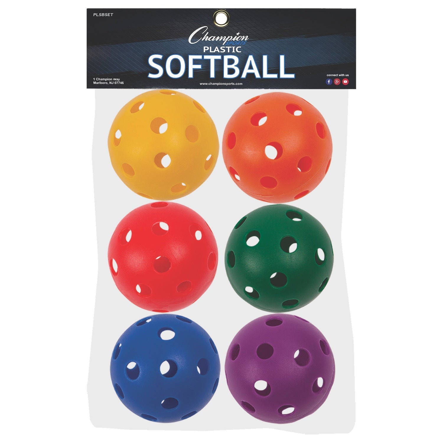 Plastic Softballs, Set of 6