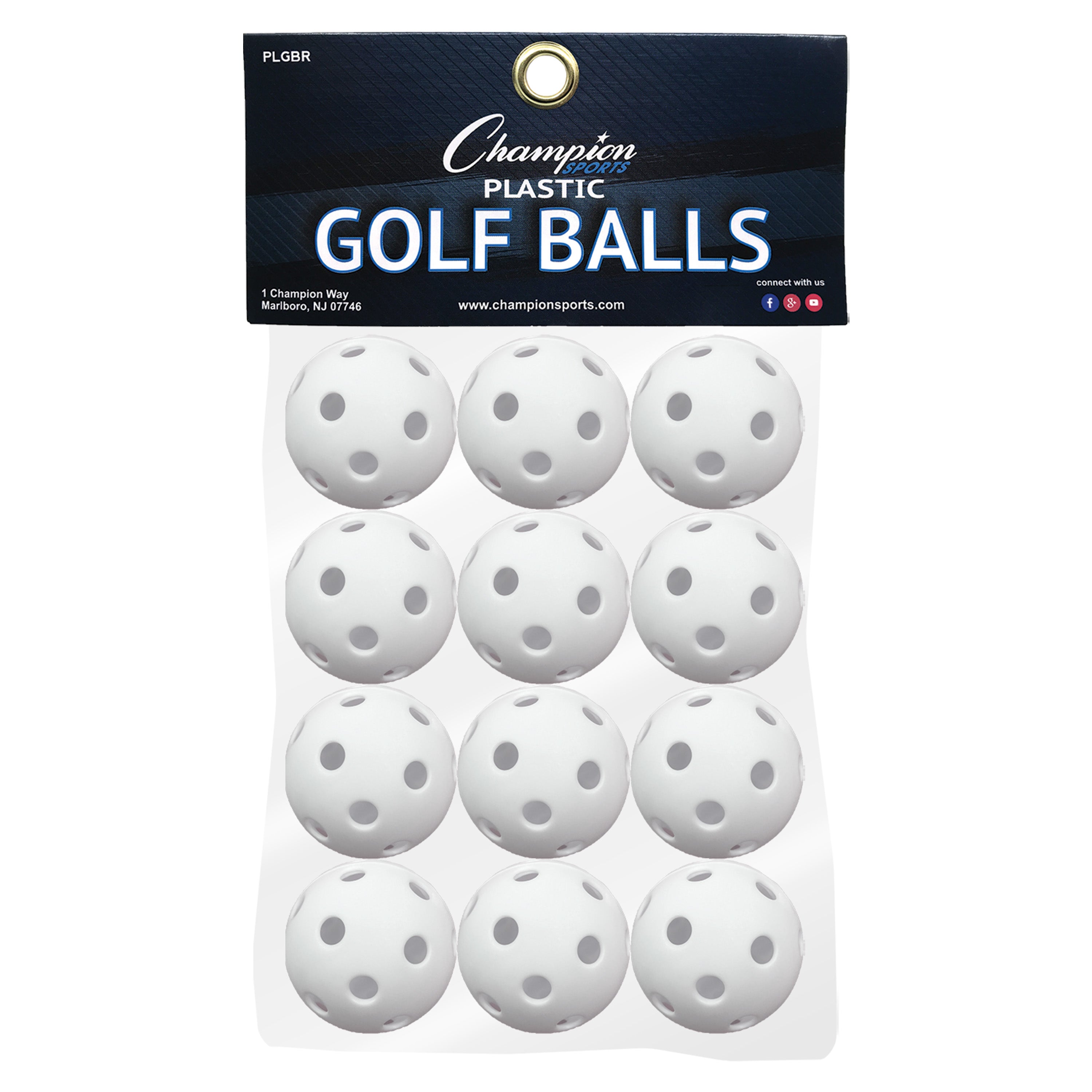 Plastic Golf Ball Retail 12 Pack