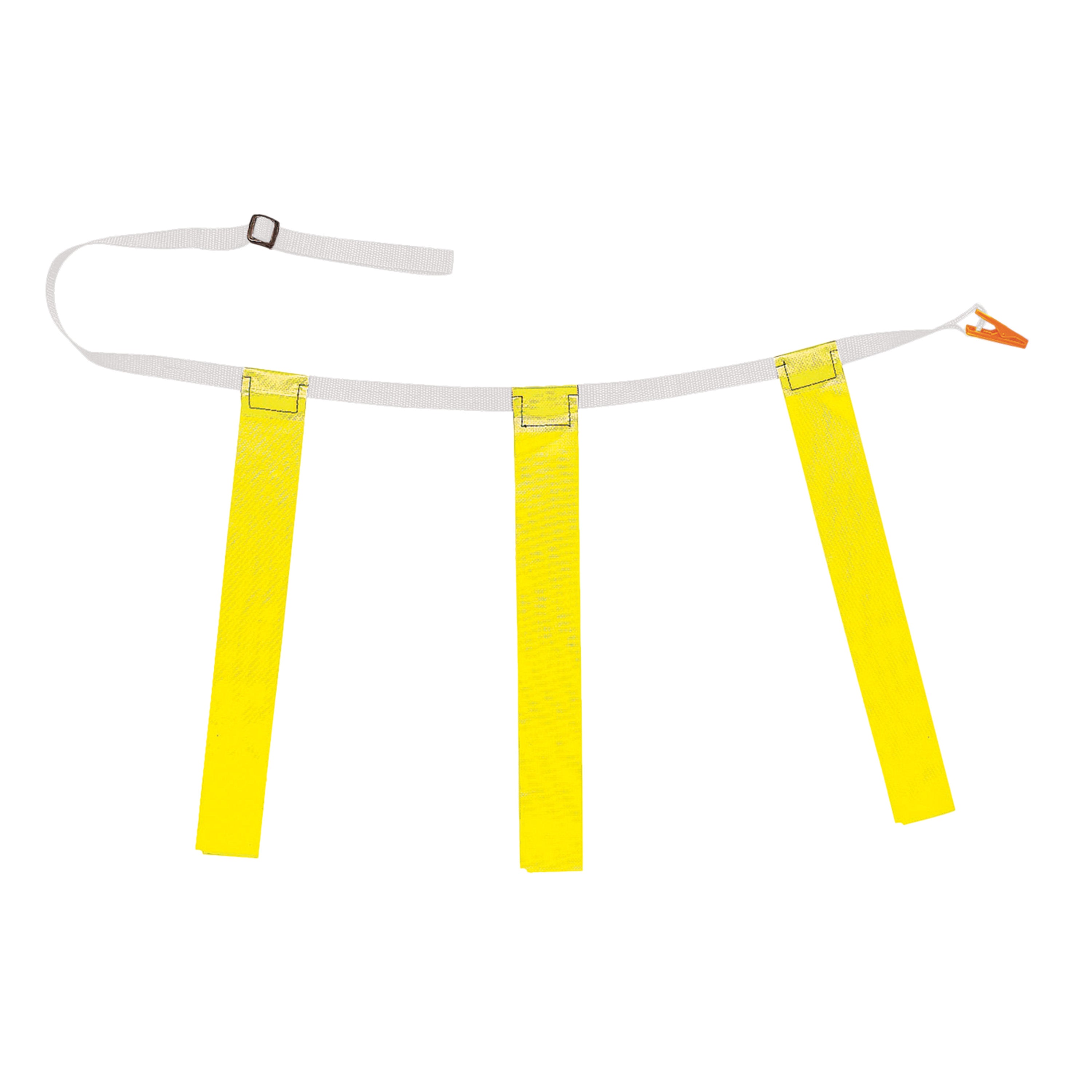 Triple Flag Football Set, Youth, Yellow, 25"-31", 12 per pack