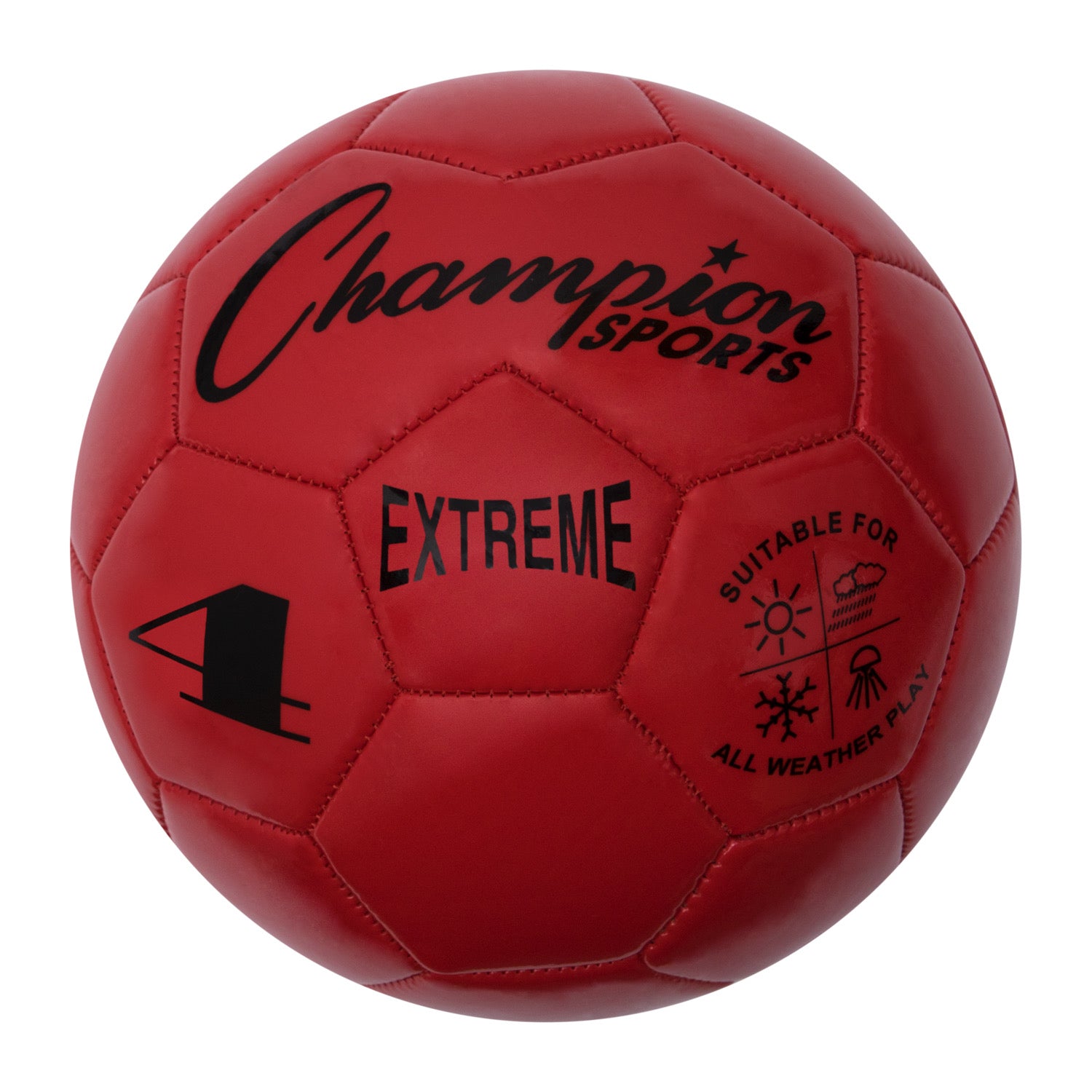 Extreme Soccer Ball Size 4 Red