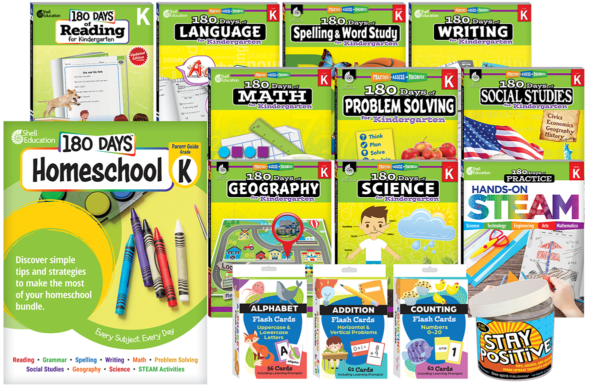 180 Days™: Homeschool Kindergarten Set