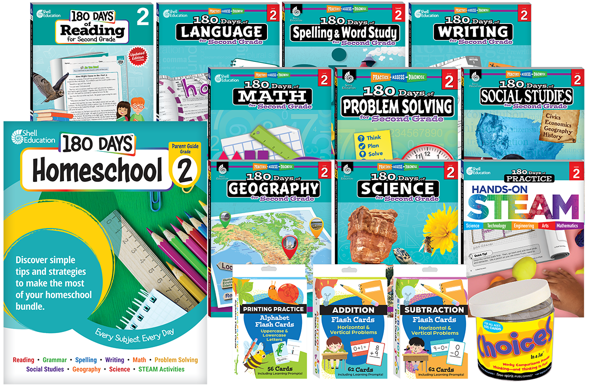 180 Days™: Homeschool Grade 2 Set