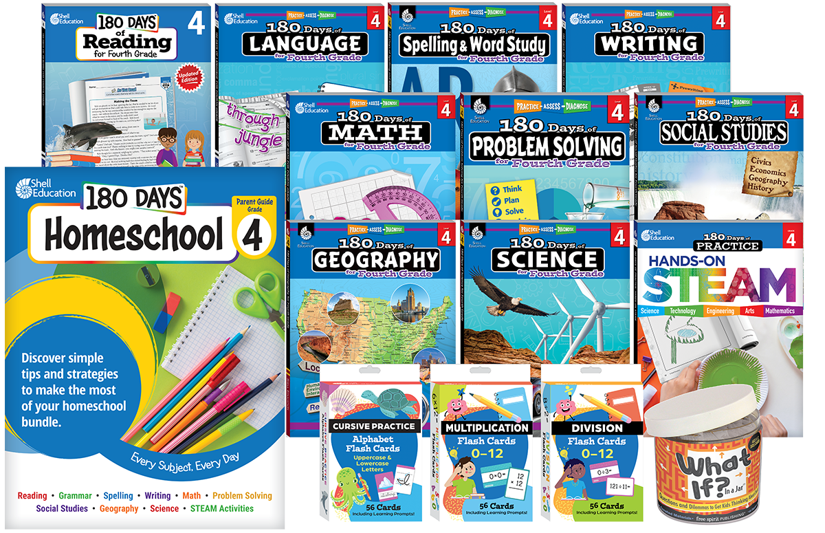 180 Days™: Homeschool Grade 4 Set