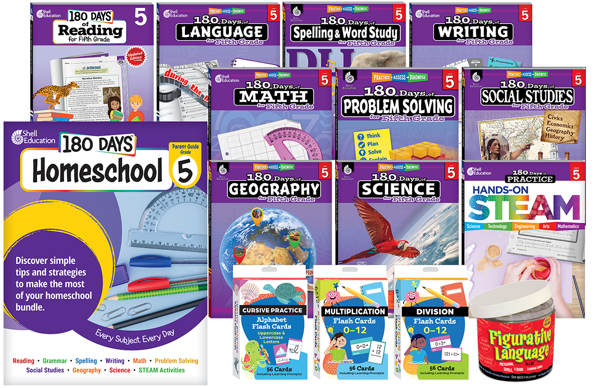 180 Days™: Homeschool Grade 5 Set