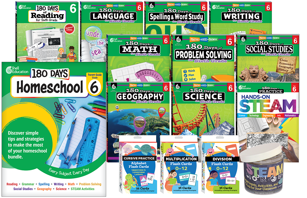 180 Days™: Homeschool Grade 6 Set