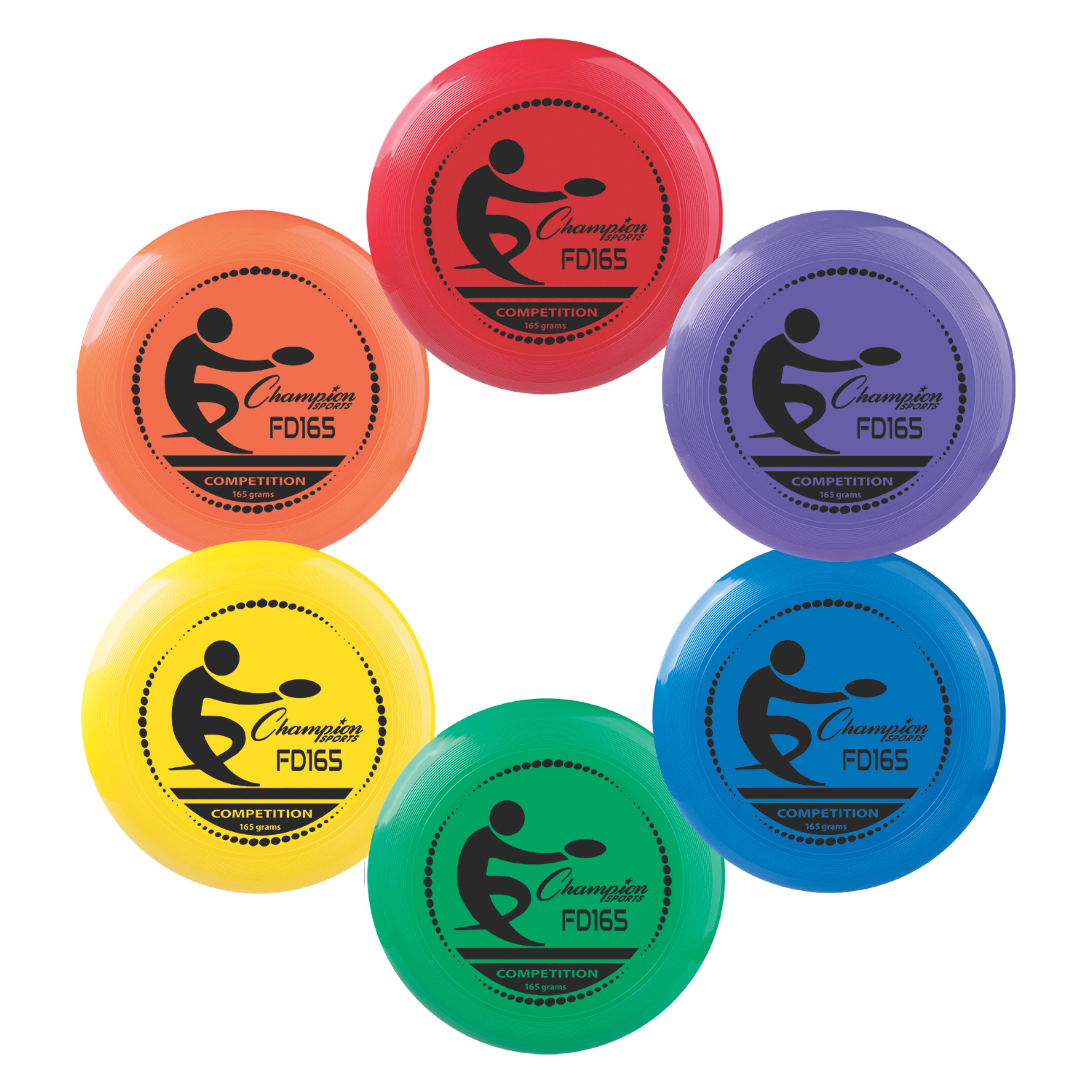 165 Gram Competition Plastic Discs Set of 6