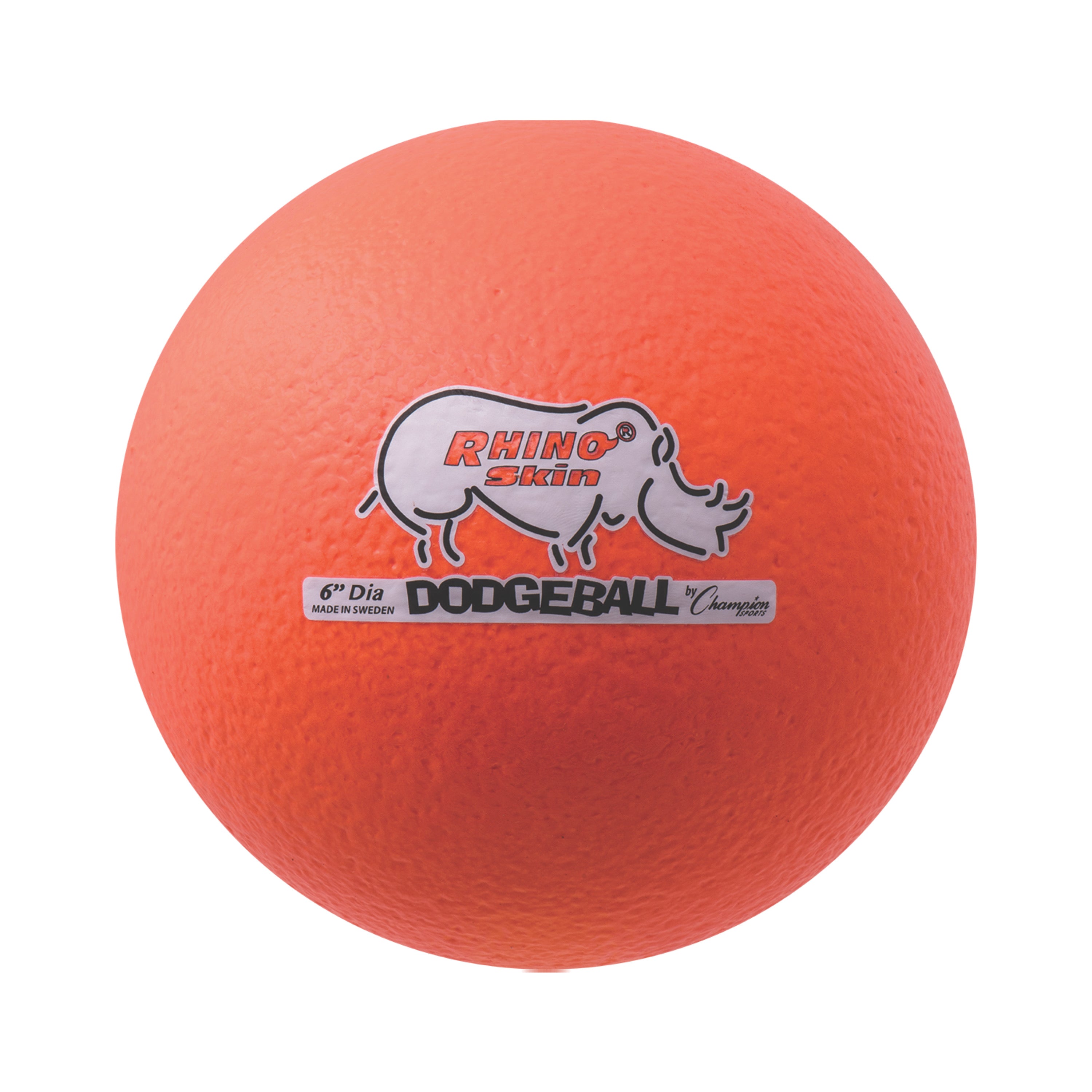 6" Rhino Skin Low Bounce Dodgeball Neon Orange