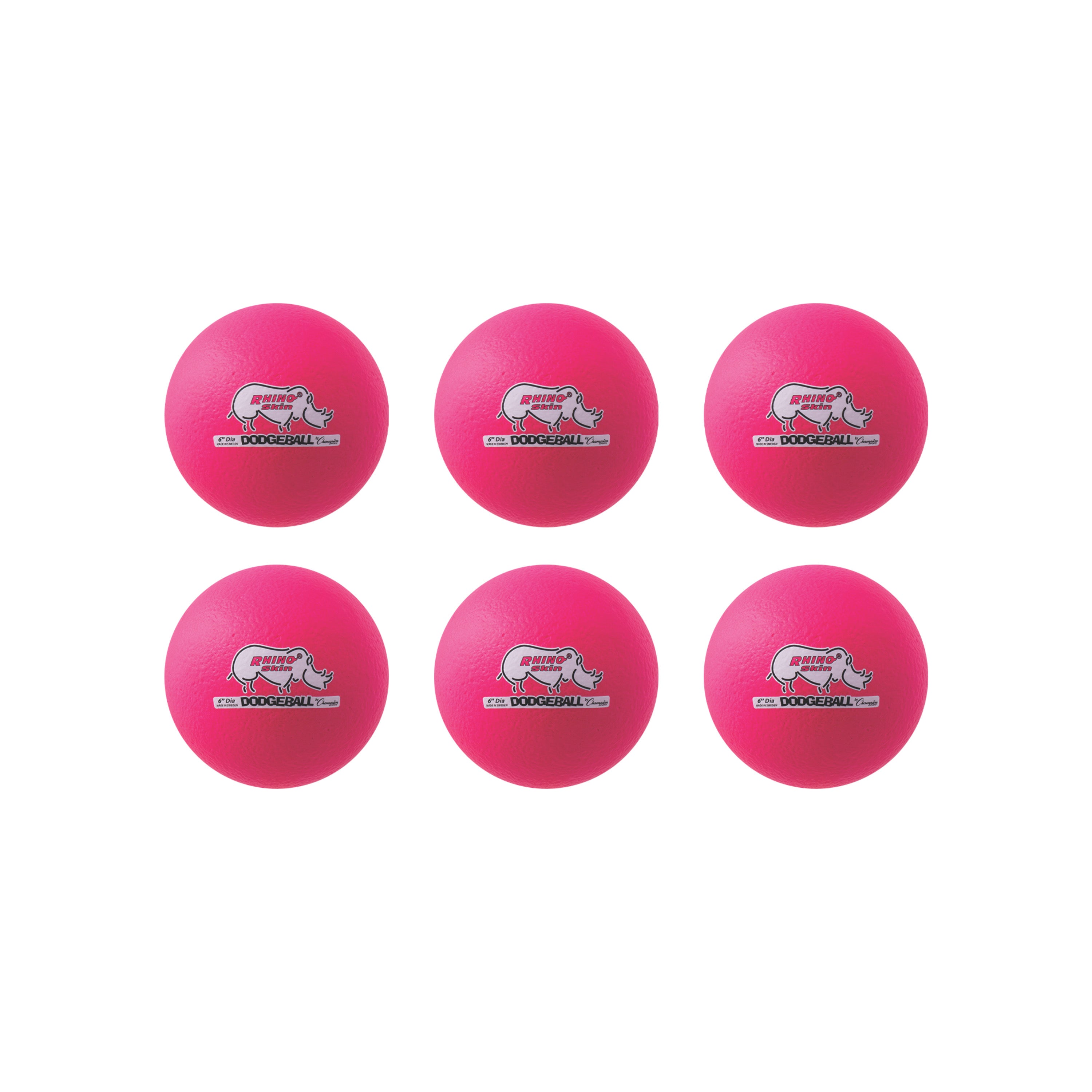 6" Rhino Skin Low Bounce Dodgeball Set Neon Pink