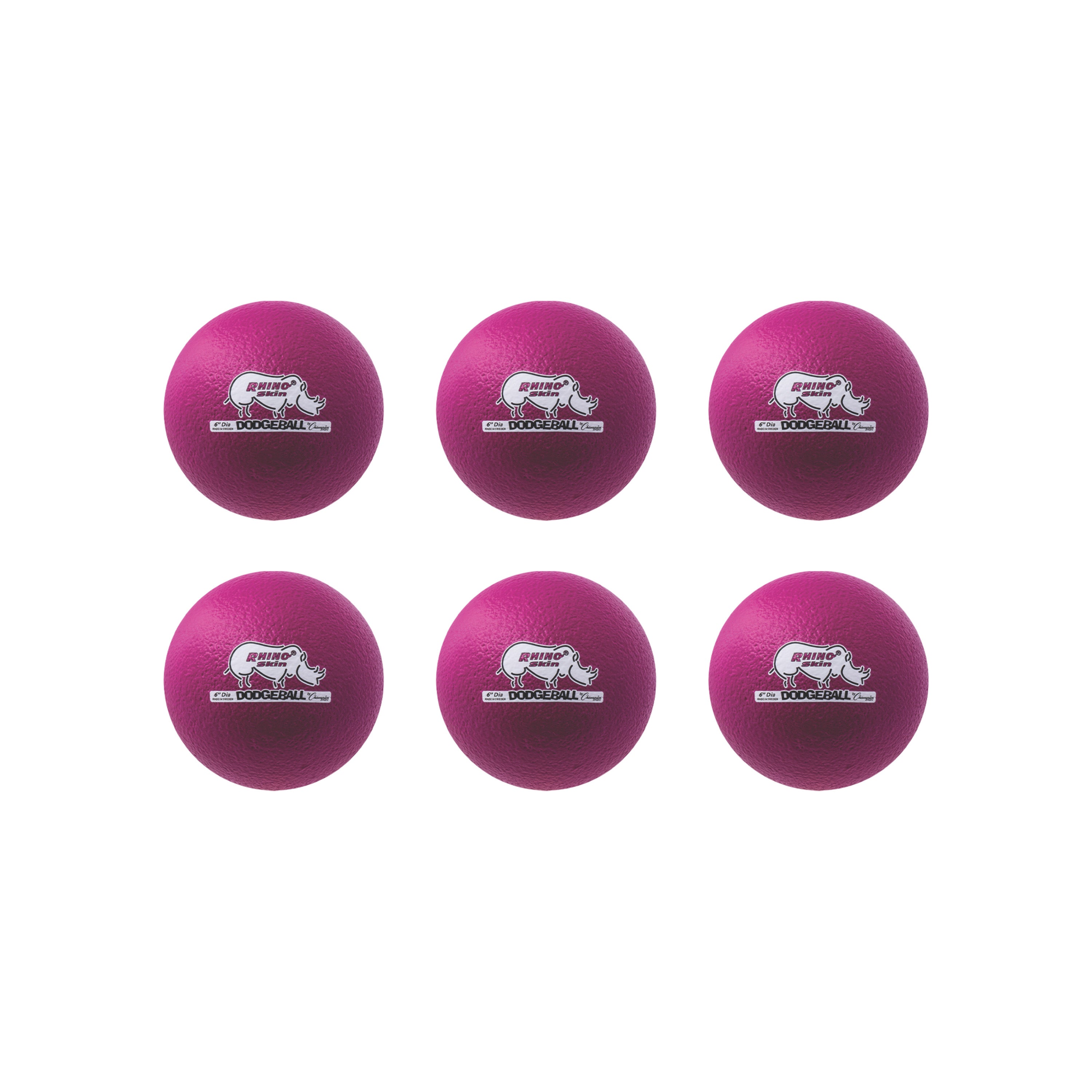 6" Rhino Skin Low Bounce Dodgeball Set Neon Purple