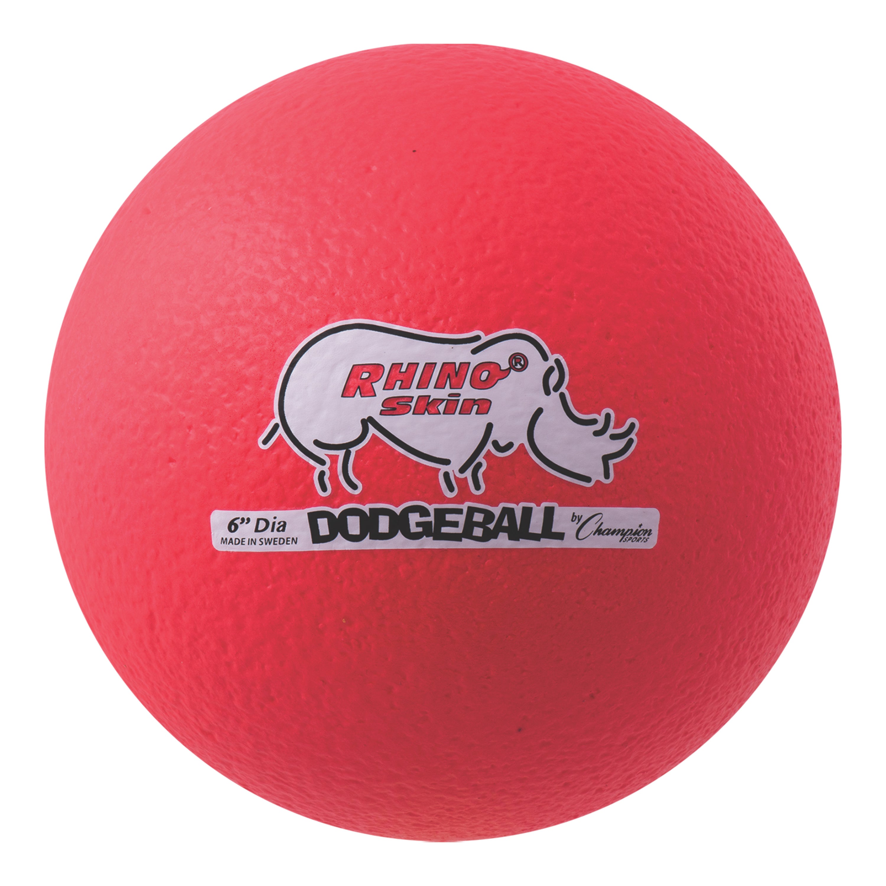 6" Rhino Skin Low Bounce Dodgeball Neon Red