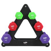 18 LB DUMBELL SET W/STAND