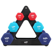 32 LB DUMBELL SET W/STEEL STAND