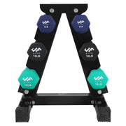 60 LB DUMBELL SET W/STEEL STAND