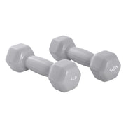 4 LB VINYL DUMBELL, SILVER