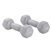 4 LB VINYL DUMBELL, SILVER PAIR