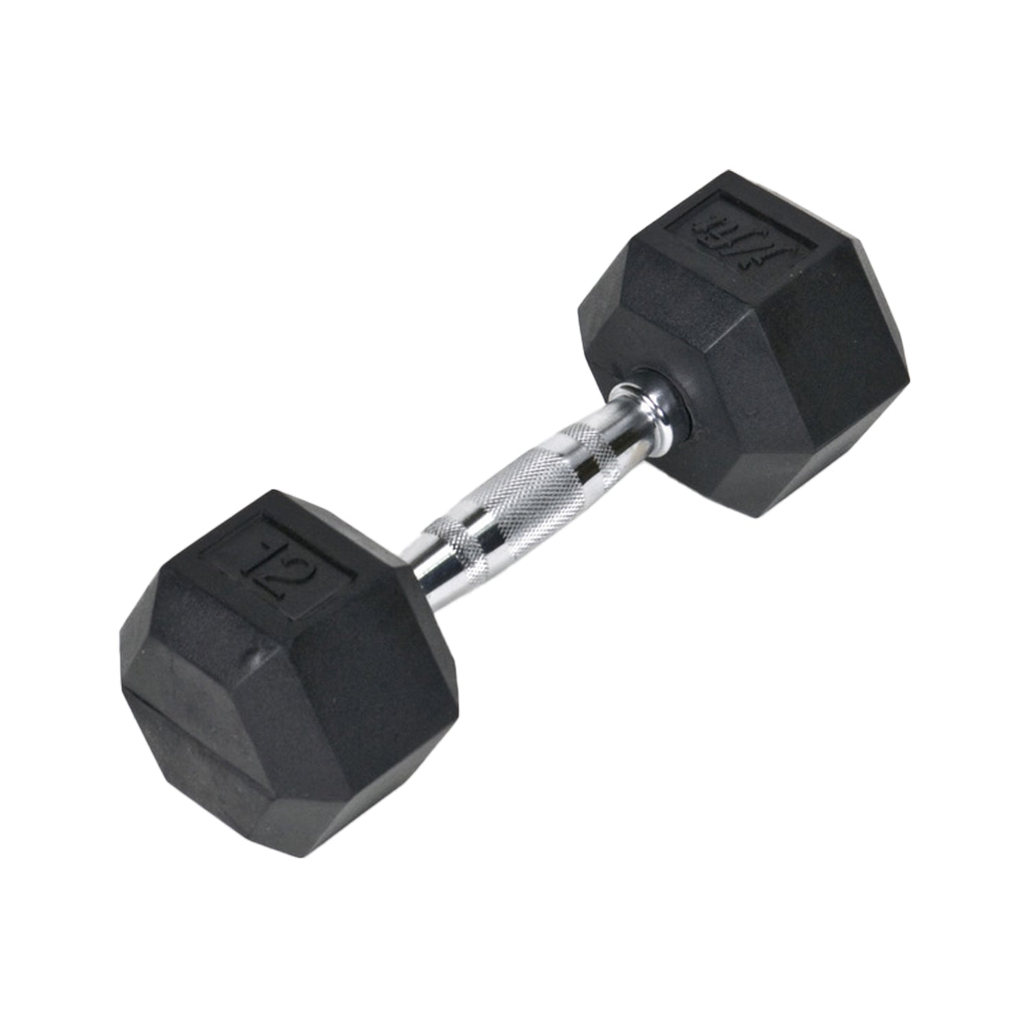 12 LB RUBBER HEX DUMBELL