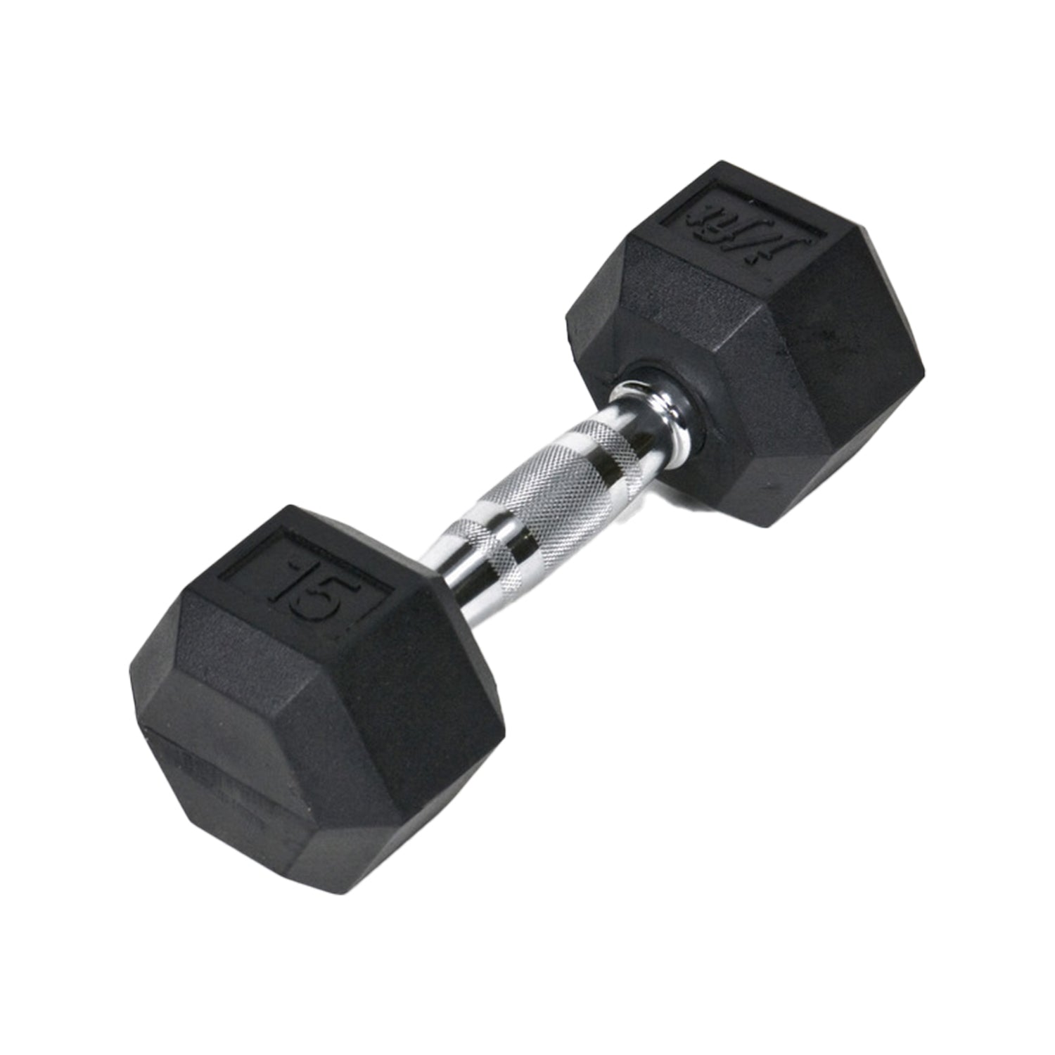 JFIT 15 LB RUBBER HEX DUMBELL