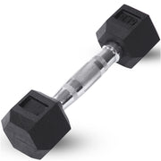 JFIT 5 LB RUBBER HEX DUMBELL