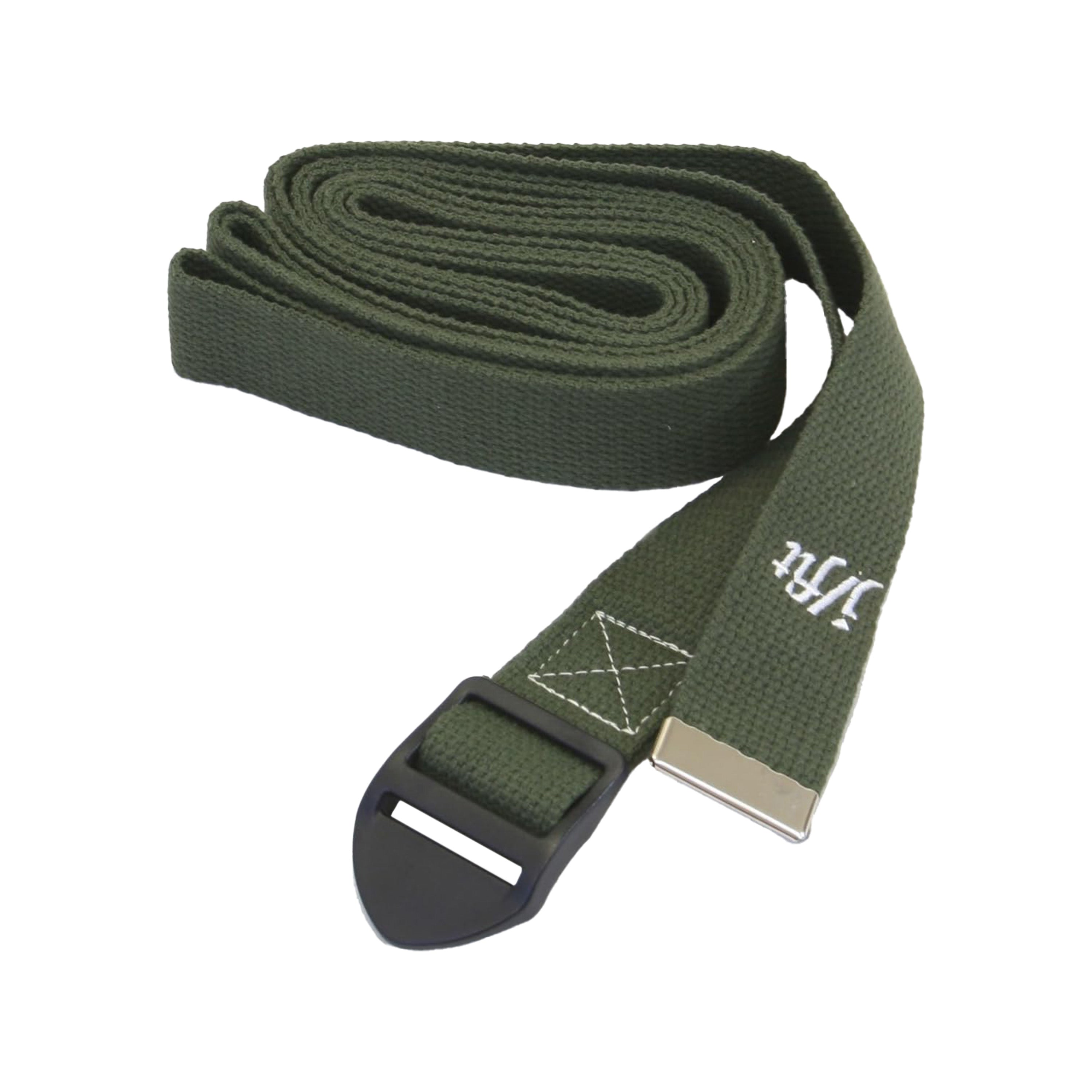 10' YOGA STRAP, GREEN/WHITE