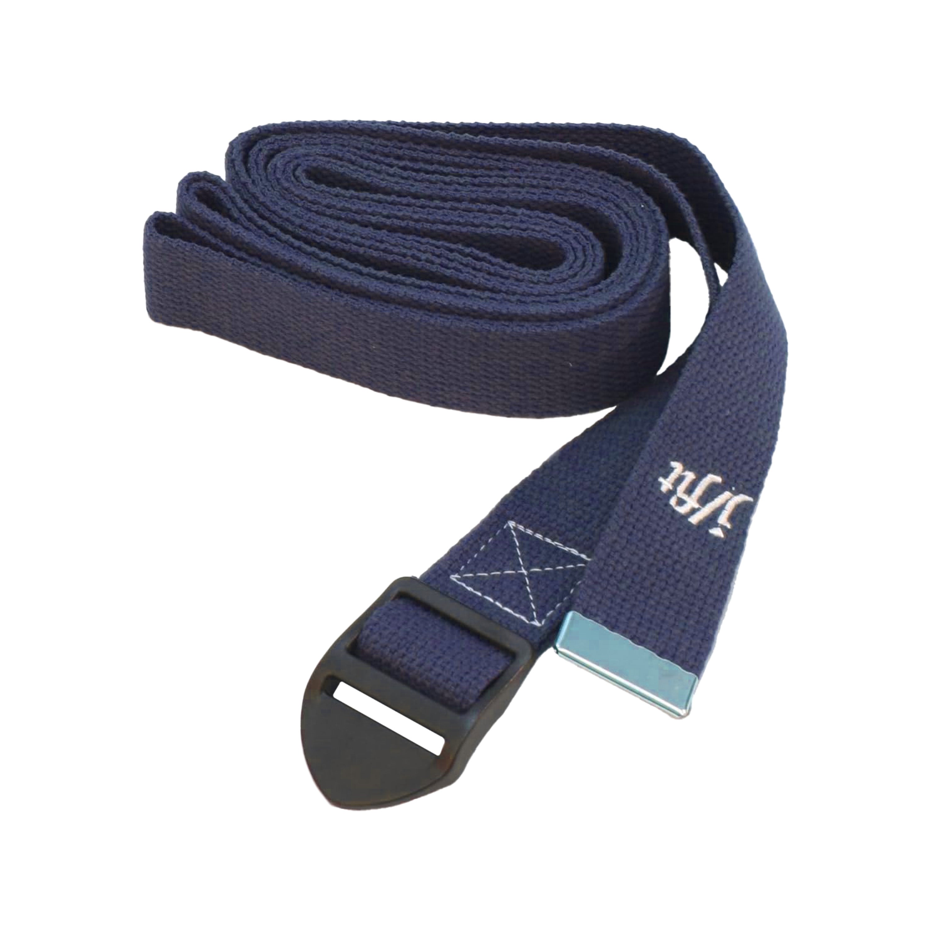 8' YOGA STRAP, NAVY/CREAM