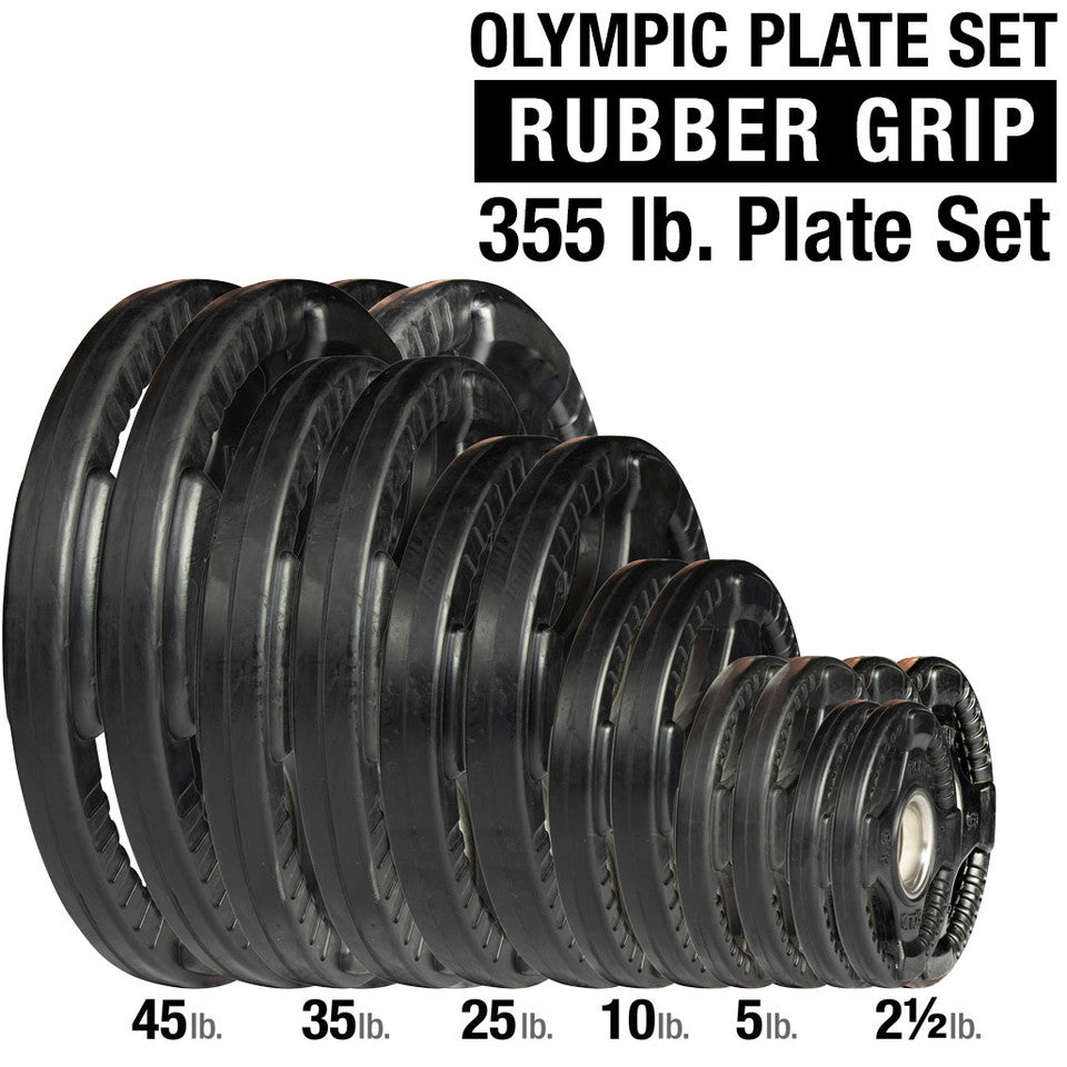 Rubber/Hand Grip/Oly Plate 355Lbs